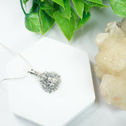 Lakshmi Silver Pendant : Lotus with Flower Aura - Love Rocks